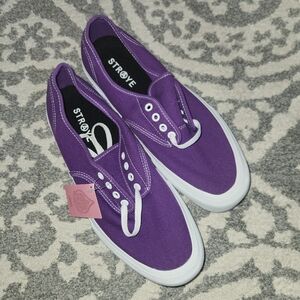 STRAYE Men's Purple Canvas Sneakers
